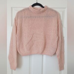 H&M Knit Cropped Sweater Pullover| Color: Light Pink: Women Size XS